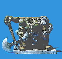 Orc chieftain on throne